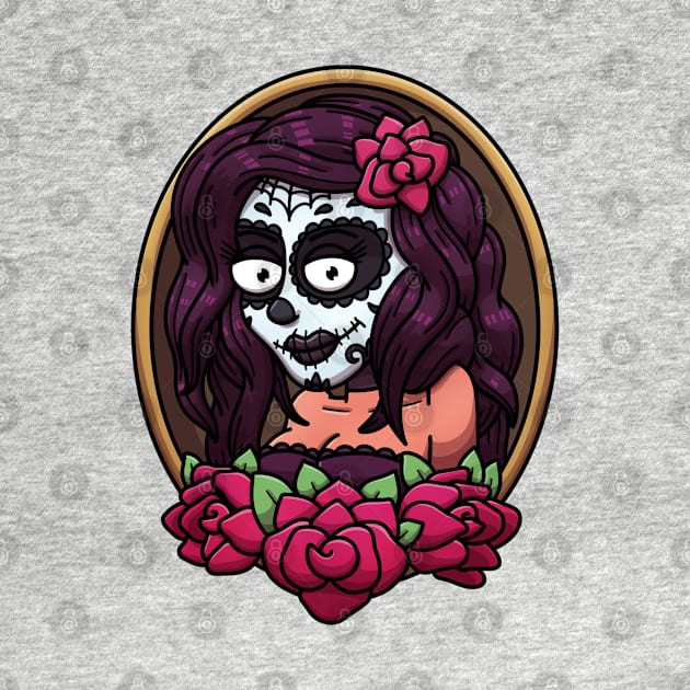 Sugar Skull Pin Up Girl by TheMaskedTooner